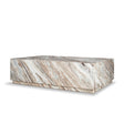 Mercana Matteo Solid Pink Marble Rectangular Coffee Table