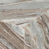 Mercana Matteo Solid Pink Marble Rectangular Coffee Table