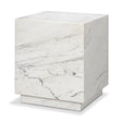 Mercana Matteo Solid White Marble Square Side Table