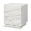 Mercana Matteo Solid White Marble Square Side Table
