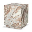 Mercana Matteo Solid Pink Marble Square Side Table