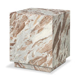 Mercana Matteo Solid Pink Marble Square Side Table