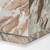 Mercana Matteo Solid Pink Marble Square Side Table
