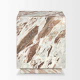 Mercana Matteo Solid Pink Marble Square Side Table