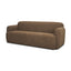 Mercana Saga Textured Brown Plush Fabric 3 Seater Sofa