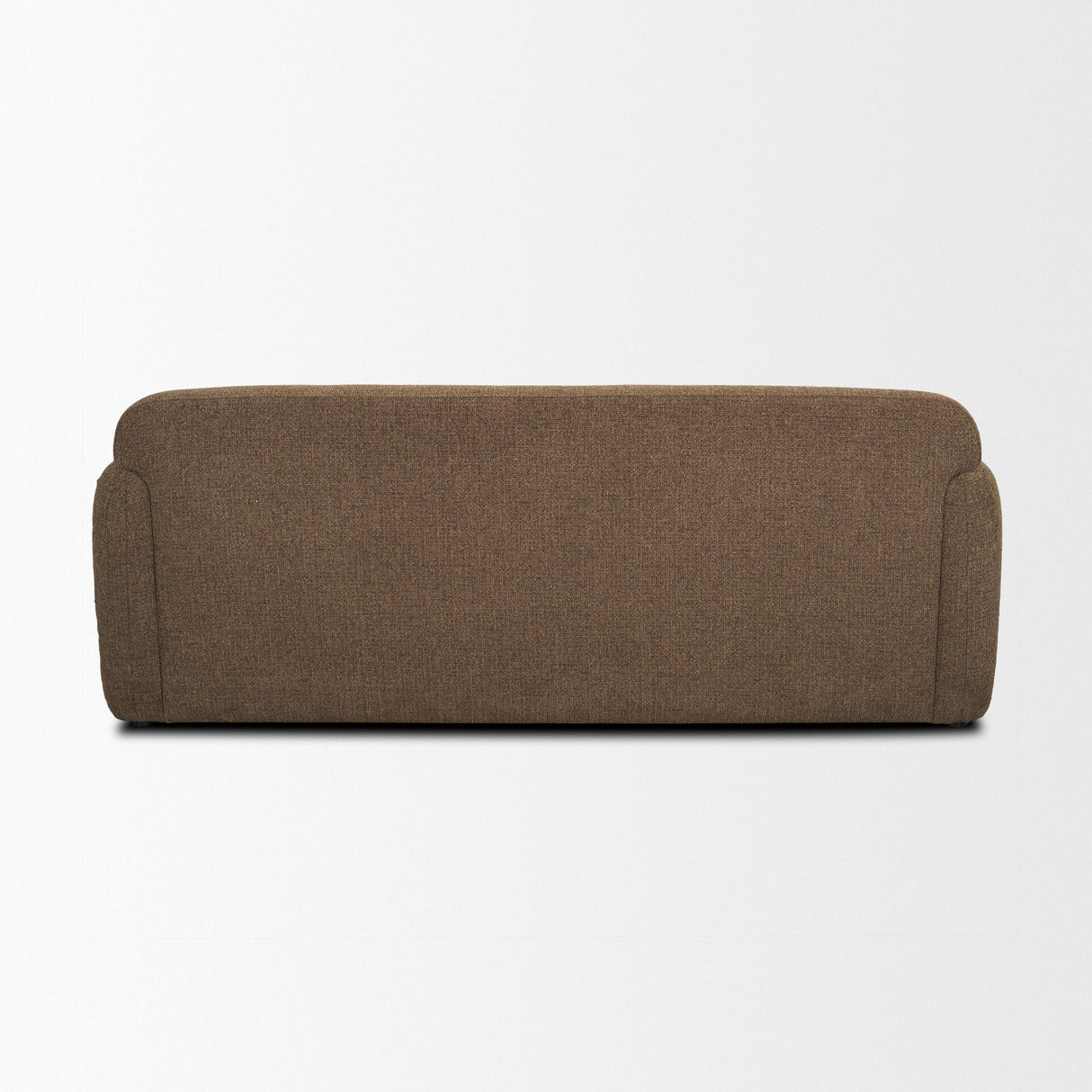 Mercana Saga Textured Brown Plush Fabric 3 Seater Sofa