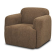 Mercana Saga Textured Brown Plush Fabric Upholstered Chair