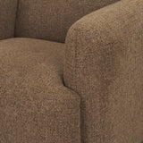 Mercana Saga Textured Brown Plush Fabric Upholstered Chair
