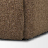 Mercana Saga Textured Brown Plush Fabric Upholstered Chair