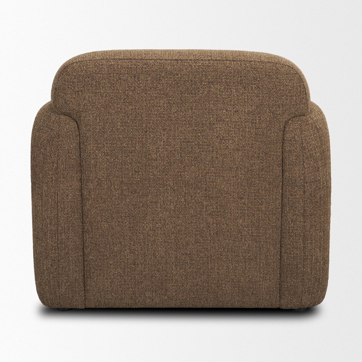 Mercana Saga Textured Brown Plush Fabric Upholstered Chair