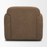 Mercana Saga Textured Brown Plush Fabric Upholstered Chair