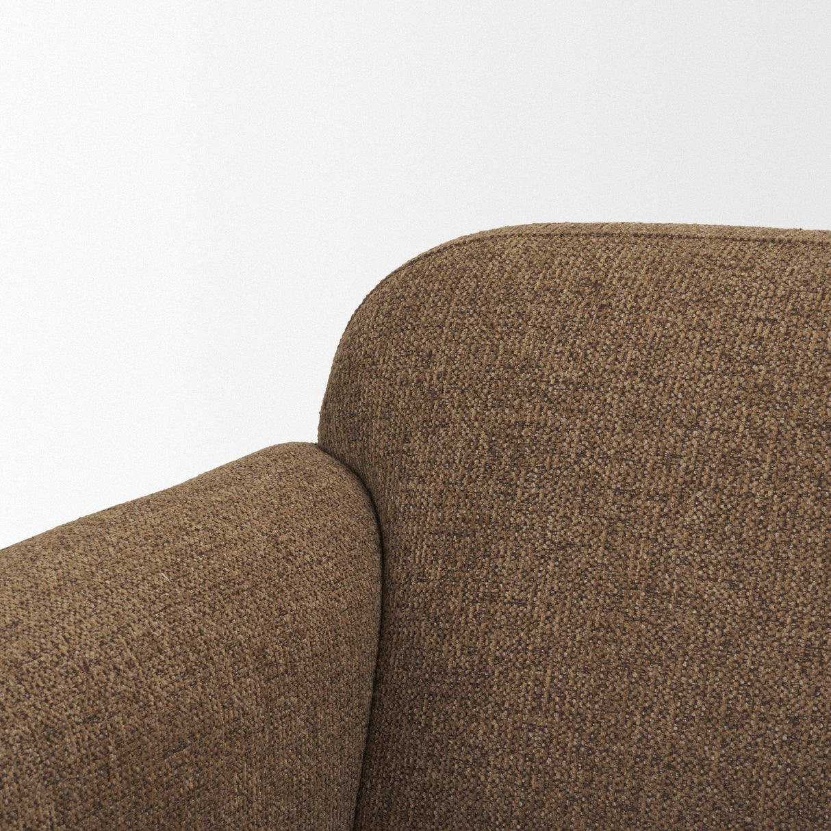 Mercana Saga Textured Brown Plush Fabric Upholstered Chair
