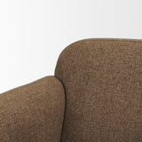 Mercana Saga Textured Brown Plush Fabric Upholstered Chair