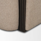 Mercana Kornelia Textured Mushroom Fabric Barrel Accent Chair