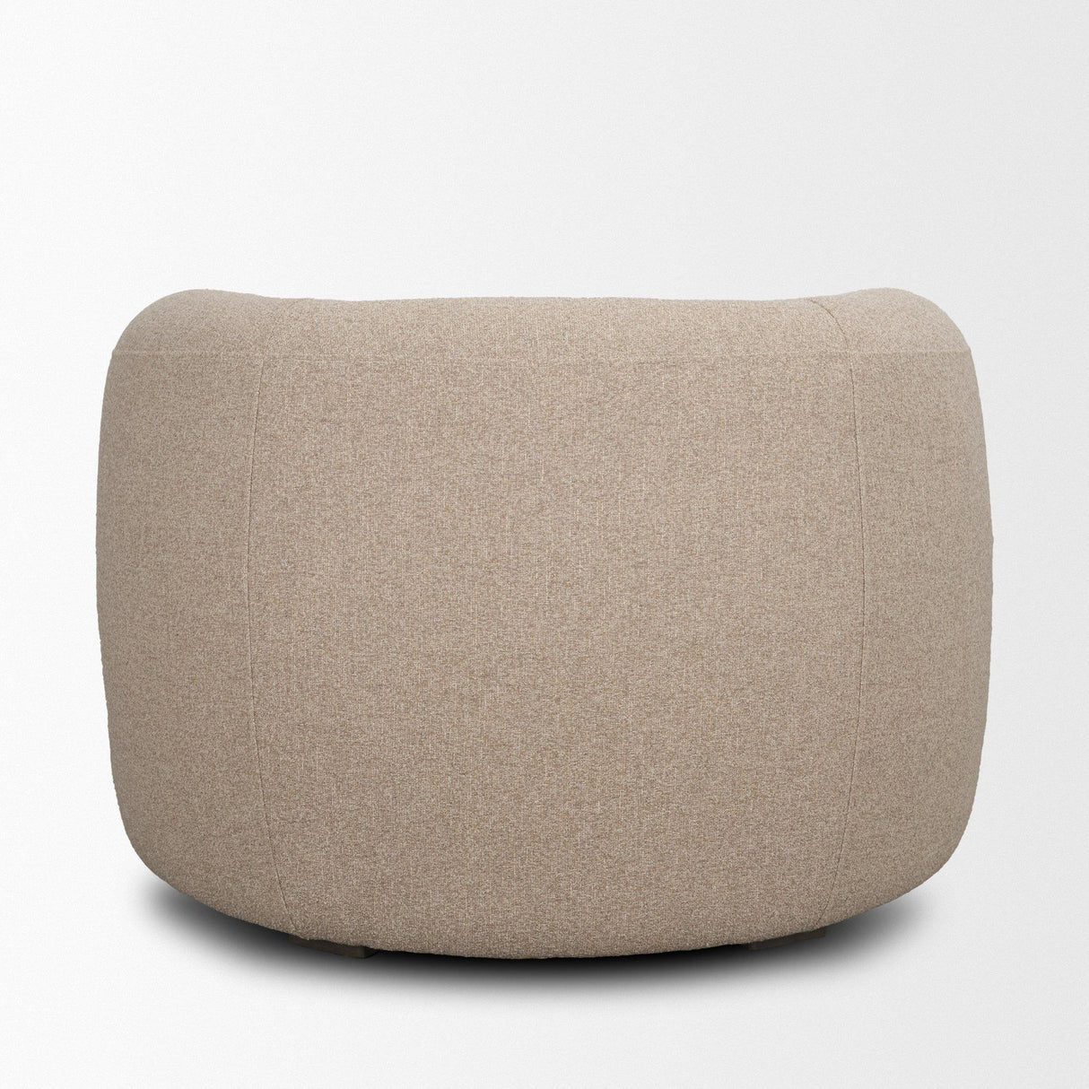 Mercana Kornelia Textured Mushroom Fabric Barrel Accent Chair