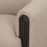 Mercana Kornelia Textured Mushroom Fabric Barrel Accent Chair