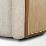 Mercana Fonda Cream Fabric w/ Natural Jute Swivel Accent Chair