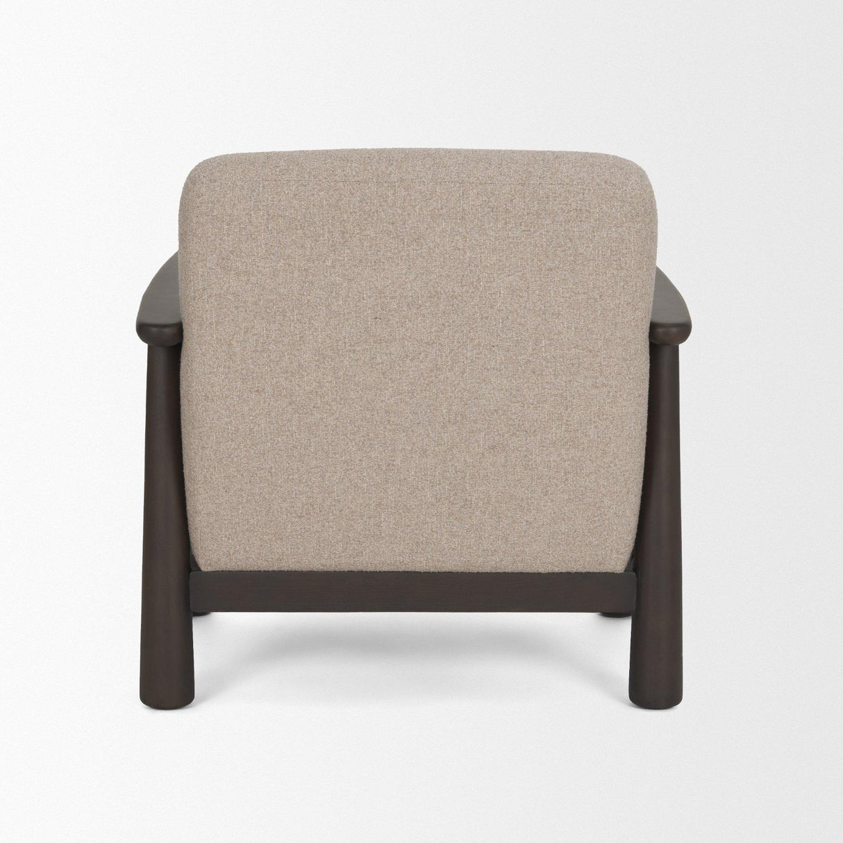 Mercana Willmar Textured Mushroom Gray Fabric Espresso Brown Wood Accent Lounge Chair