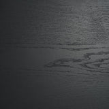 Mercana Rowan Black Oak Wood Closed 4 Door Sideboard