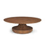 Mercana Arno Warm Mid-Brown Wood Sculptural Round Coffee Table