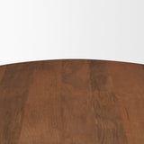 Mercana Arno Warm Mid-Brown Wood Sculptural Round Coffee Table