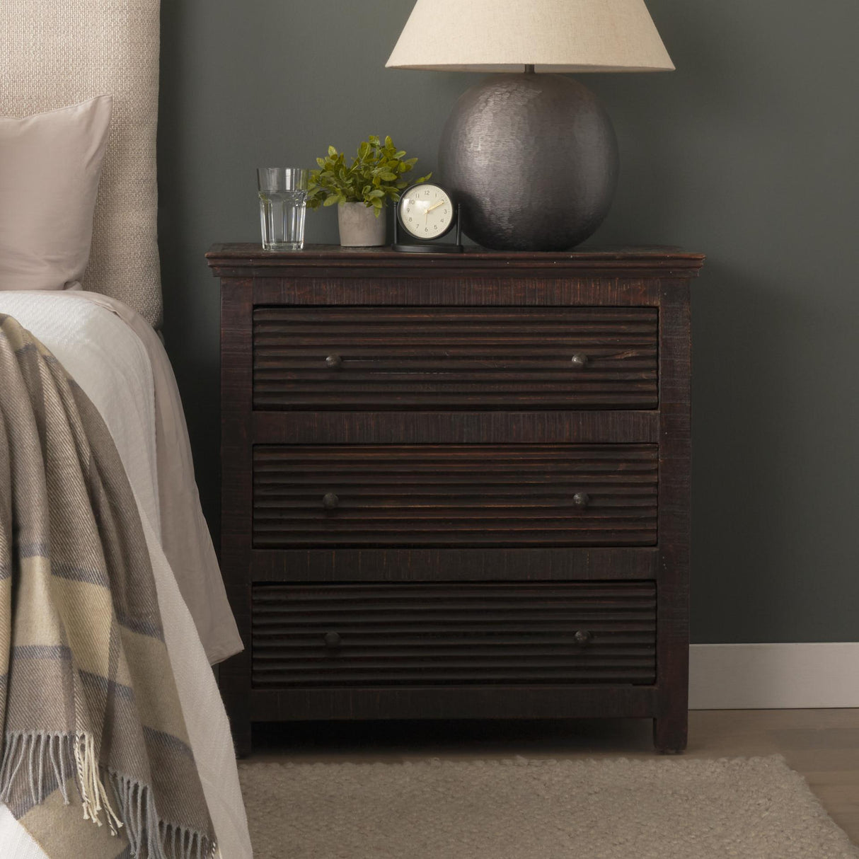 Mercana Rhett Reclaimed Wood 3 Drawer Cabinet