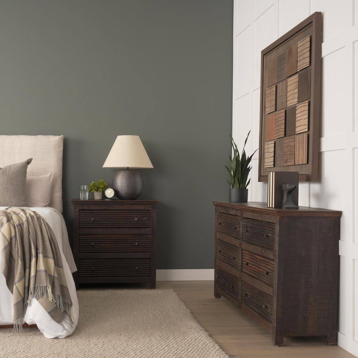 Mercana Rhett Reclaimed Wood 3 Drawer Cabinet