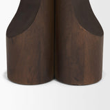 Mercana Cayson Dark Brown Sculptural Round Accent Table