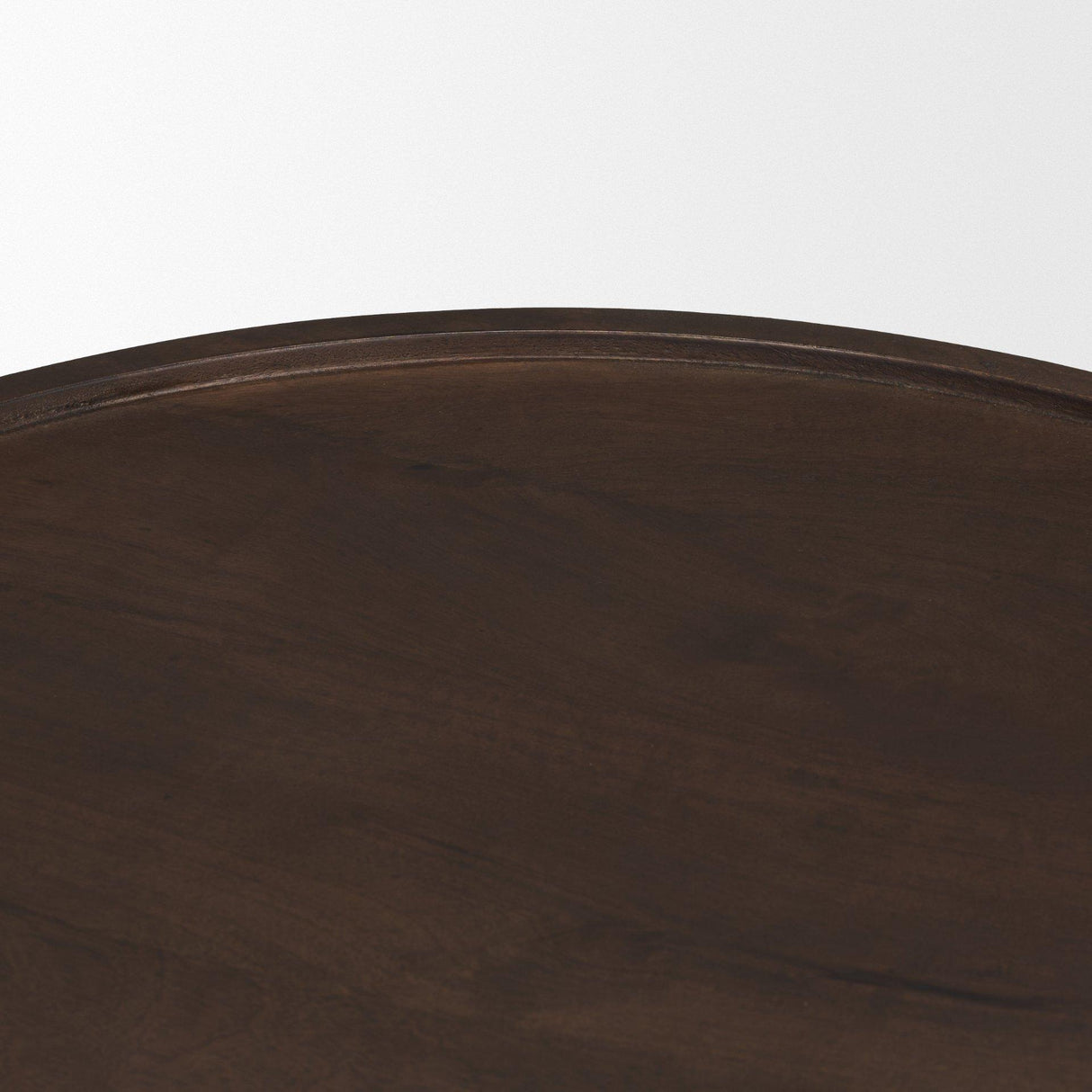 Mercana Cayson Dark Brown Sculptural Round Accent Table