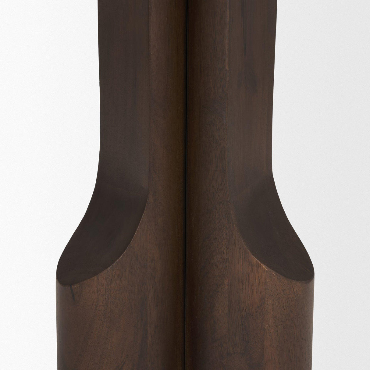 Mercana Cayson Dark Brown Sculptural Round Accent Table