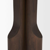 Mercana Cayson Dark Brown Sculptural Round Accent Table