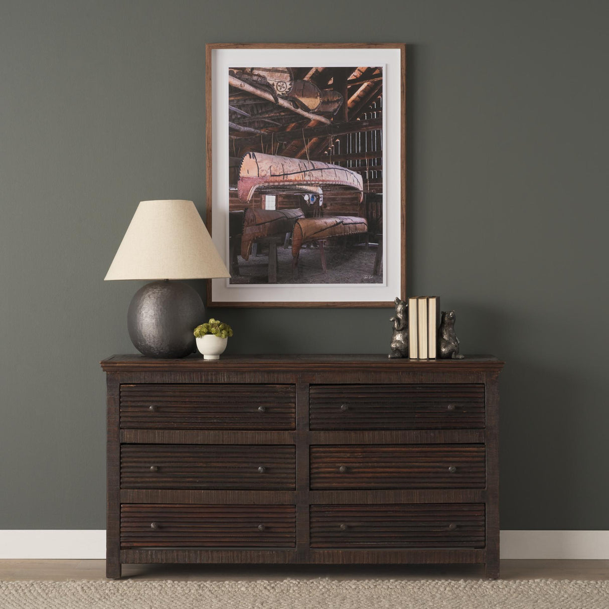 Mercana Rhett Reclaimed Wood 6 Drawer Cabinet