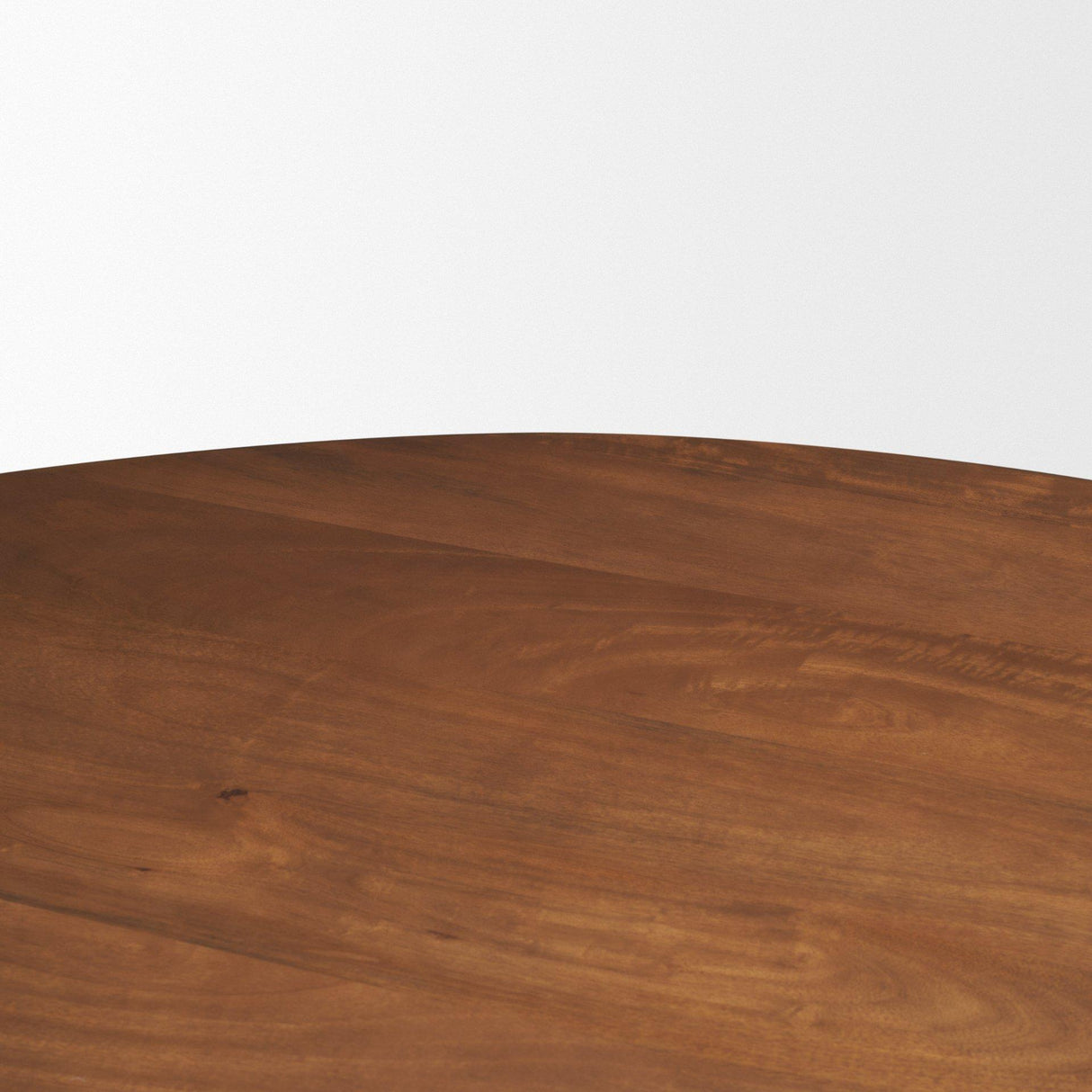 Mercana Atlas 60" Warm Mid-Brown Wood Stacked Pedestal Base Round Dining Table
