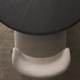 Mercana Atlas 42" Black Wood Stacked Pedestal Base Round Dining Table