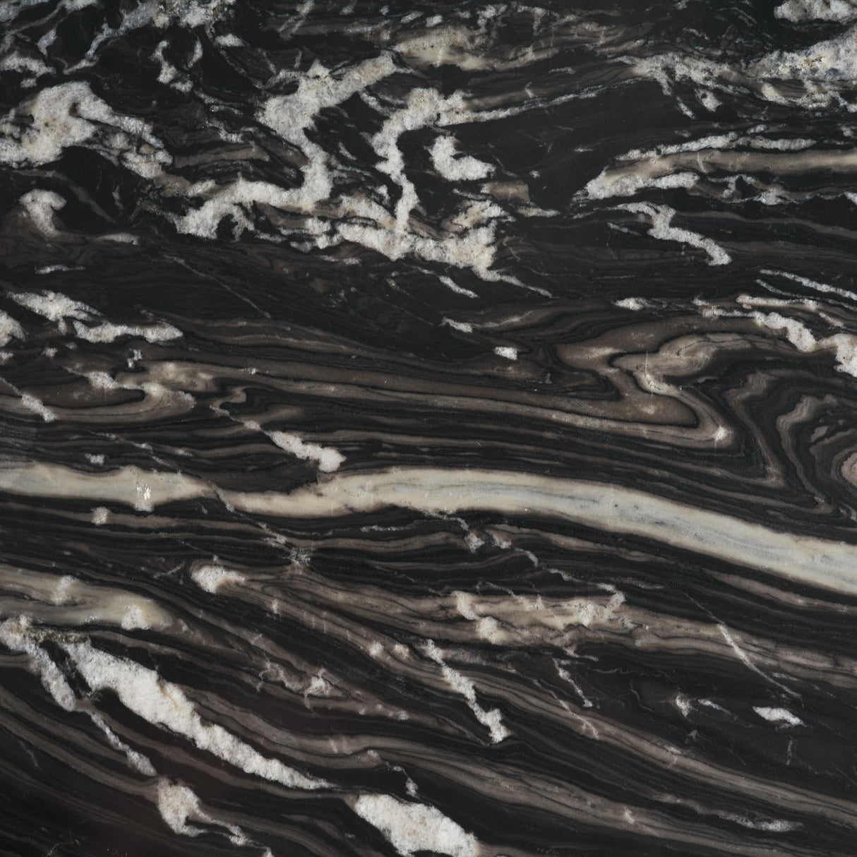 Mercana Marilyn Black Forest Marble Black Wood Pedestal Round Dining Table