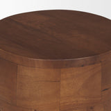 Mercana Cove Mid-Brown Sculptural Open Side Table