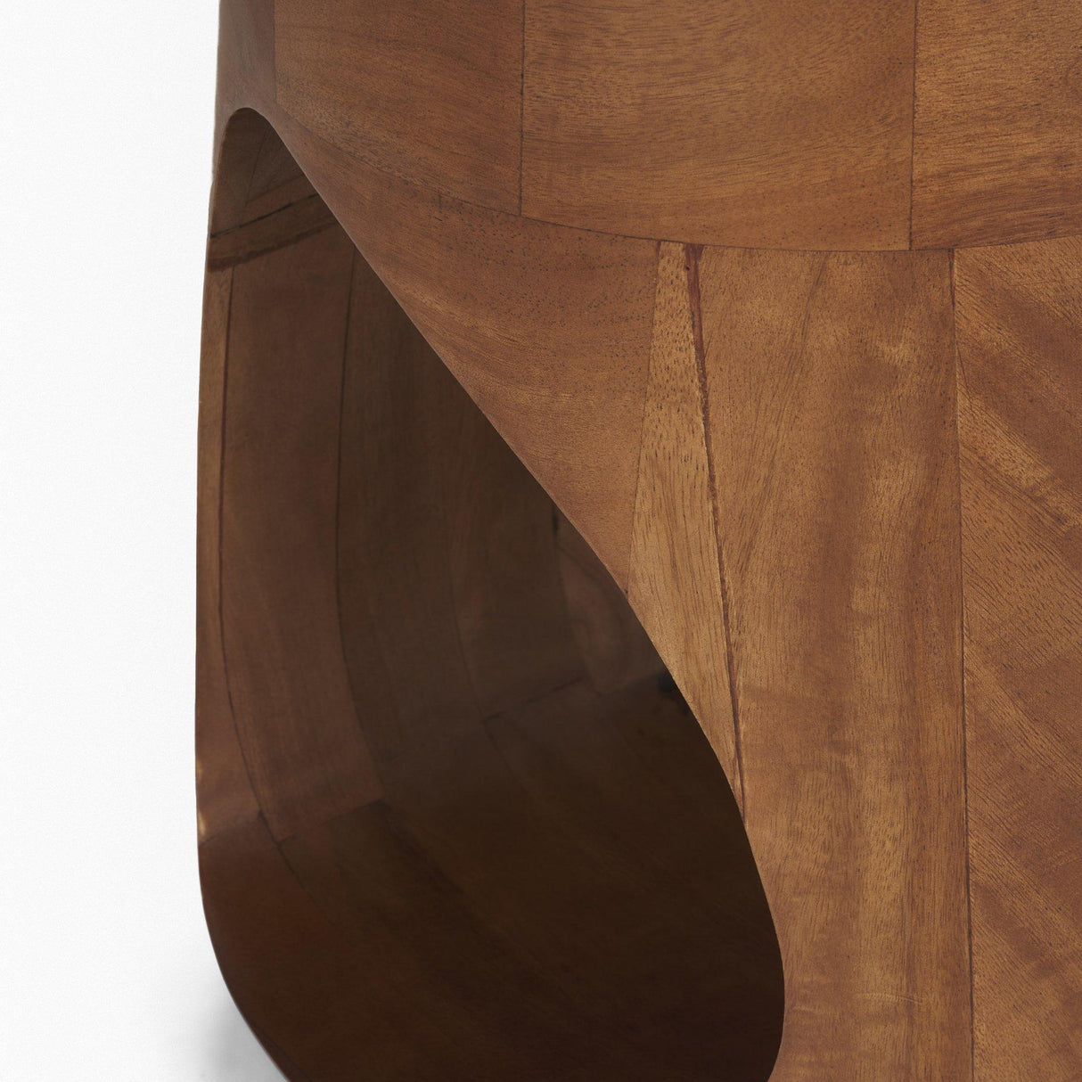 Mercana Cove Mid-Brown Sculptural Open Side Table
