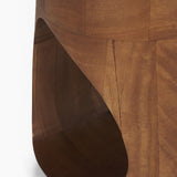 Mercana Cove Mid-Brown Sculptural Open Side Table
