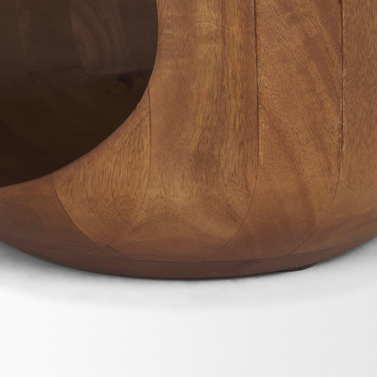 Mercana Cove Mid-Brown Sculptural Open Side Table
