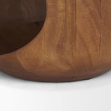 Mercana Cove Mid-Brown Sculptural Open Side Table