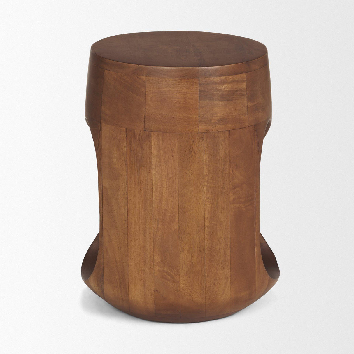 Mercana Cove Mid-Brown Sculptural Open Side Table