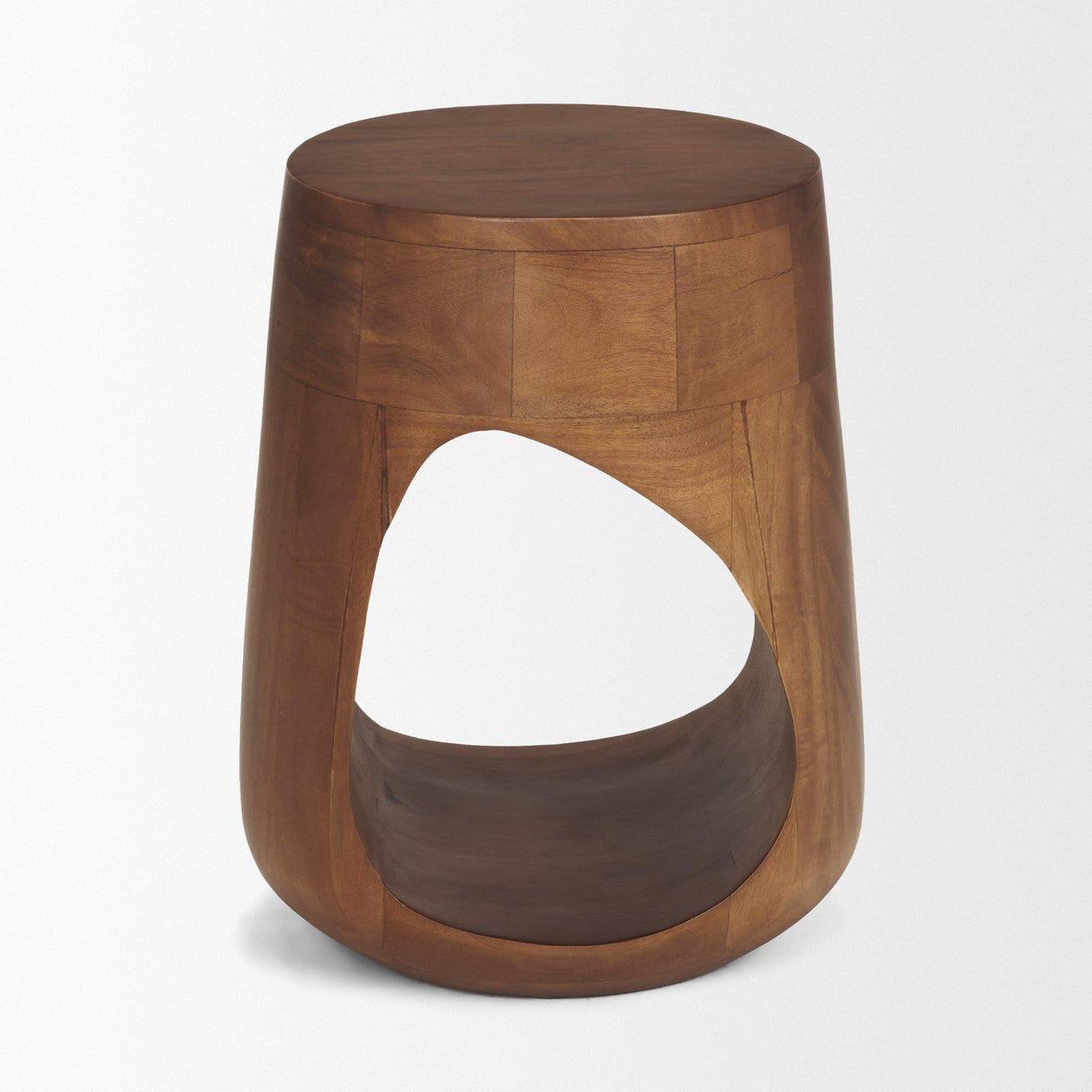 Mercana Cove Mid-Brown Sculptural Open Side Table