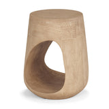 Mercana Cove Light Brown Sculptural Open Side Table