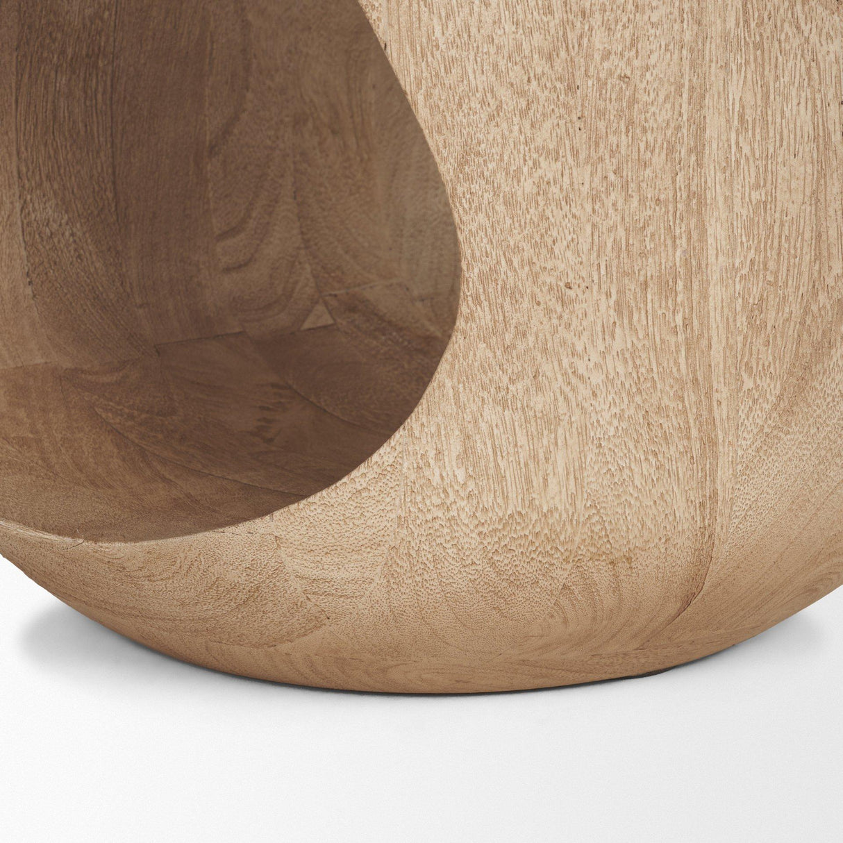 Mercana Cove Light Brown Sculptural Open Side Table
