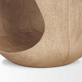 Mercana Cove Light Brown Sculptural Open Side Table