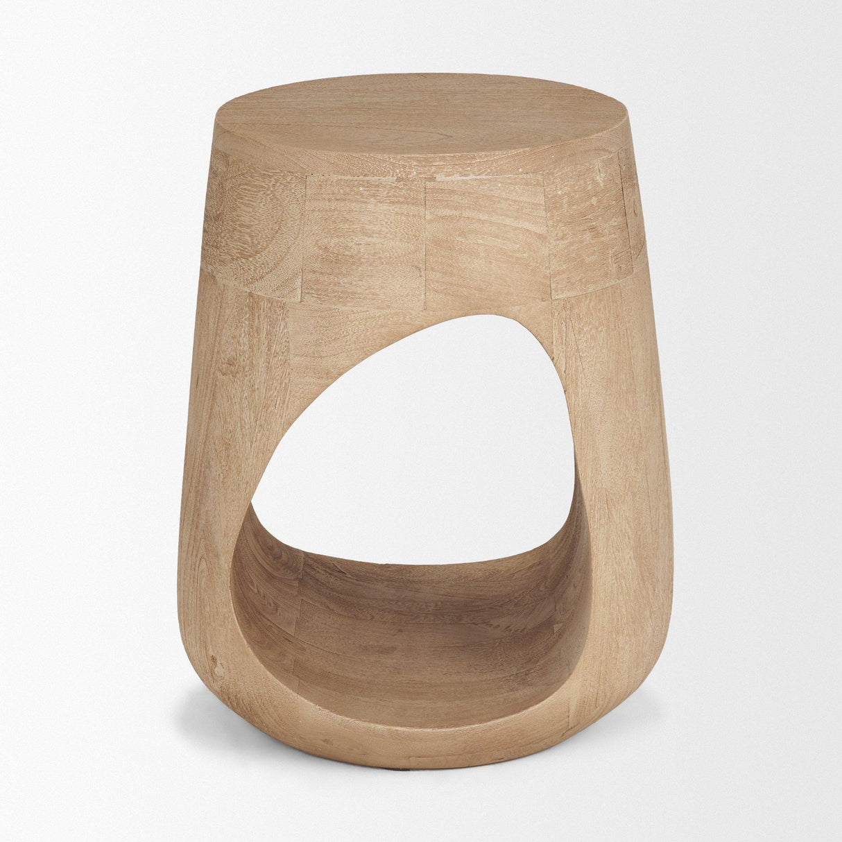 Mercana Cove Light Brown Sculptural Open Side Table
