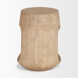 Mercana Cove Light Brown Sculptural Open Side Table