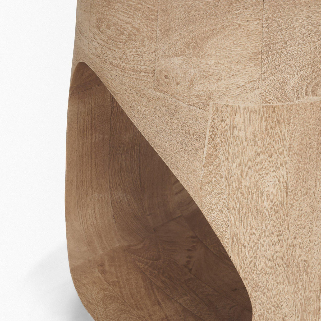 Mercana Cove Light Brown Sculptural Open Side Table