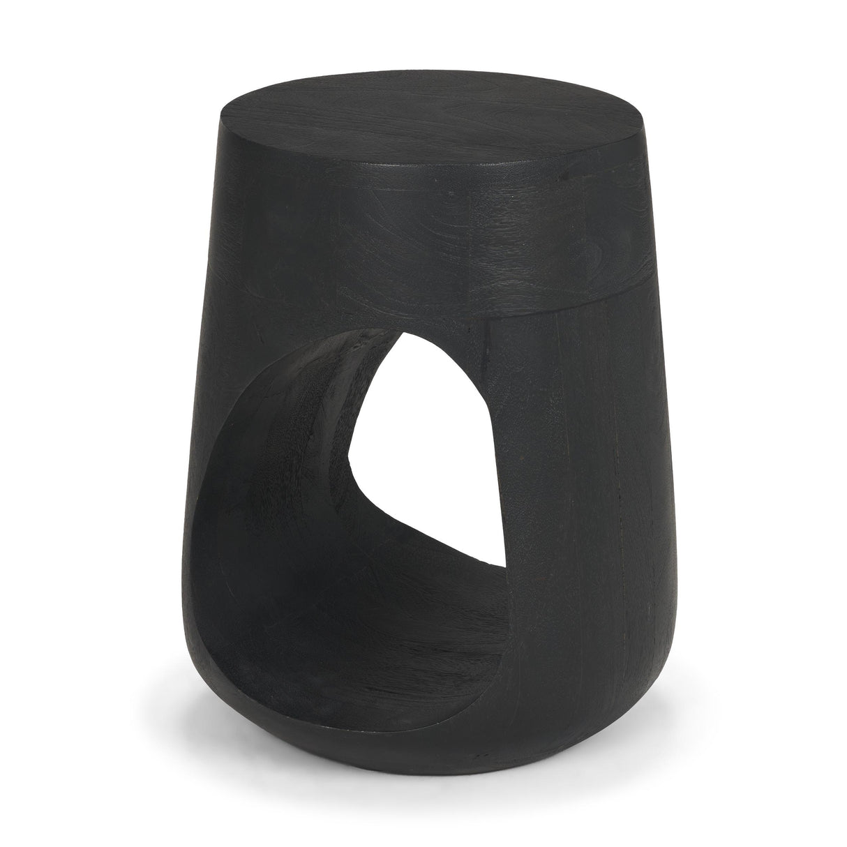 Mercana Cove Dark Brown Sculptural Open Side Table