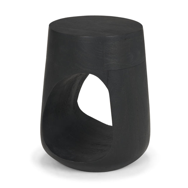 Mercana Cove Dark Brown Sculptural Open Side Table